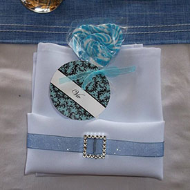 Denim and Diamonds Wedding - Personalised Serviettes
