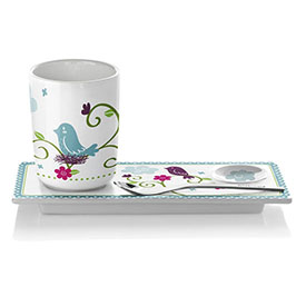 Ritzenhoff Bone China Tea Set With Matching Cup, Spoon & Tray